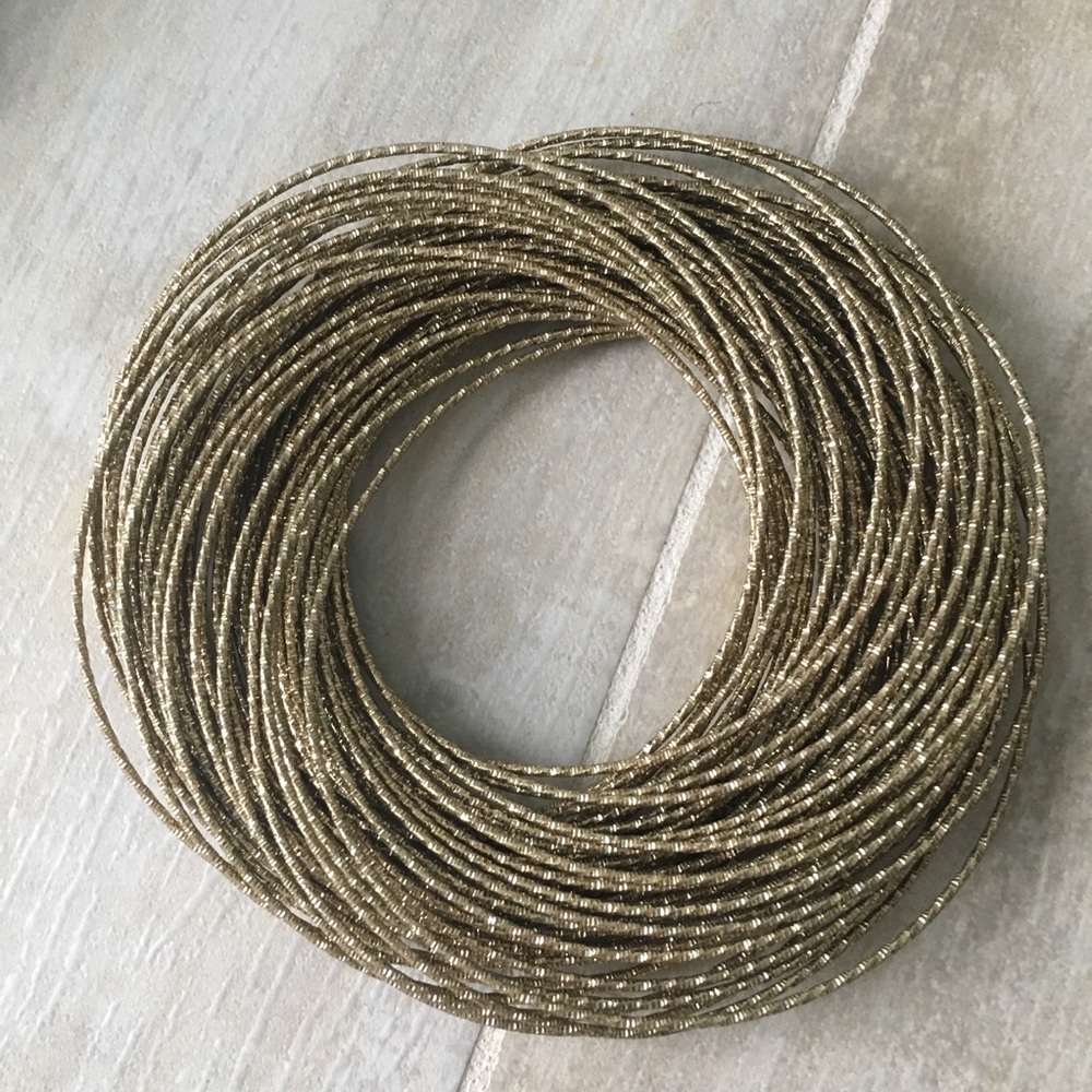 Bangle Bracelet Intertwined Gold Tone